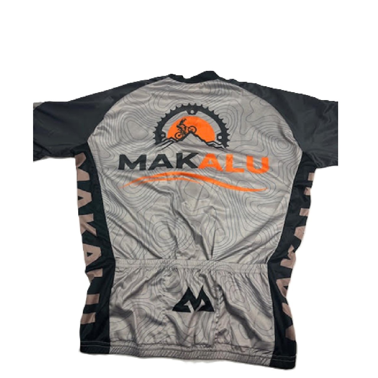 Makalu Topography full zip Cycling Jersey Large -Gray