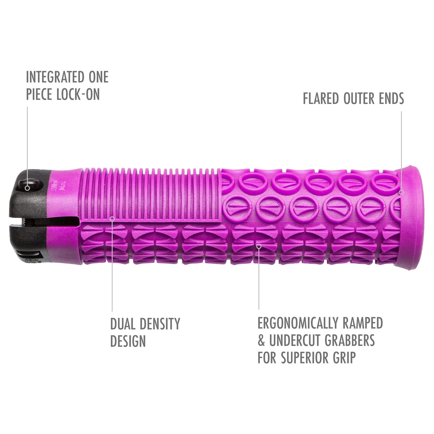 SDG Components, Thrice 31, Grips, 136mm, Purple, Pair