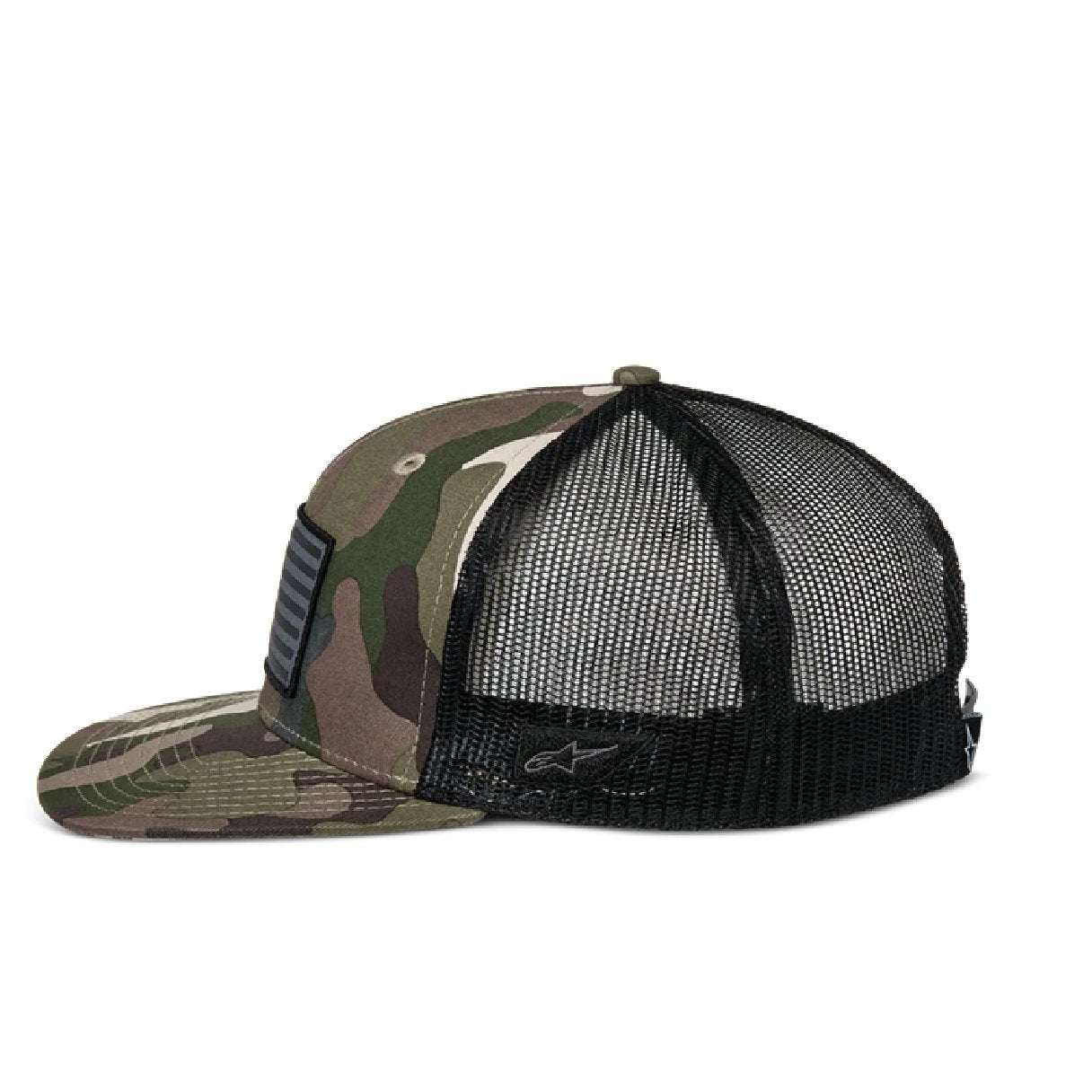 Alpinestars Flag Flat Trucker Hat Camo US Flag Snap Back OSFM