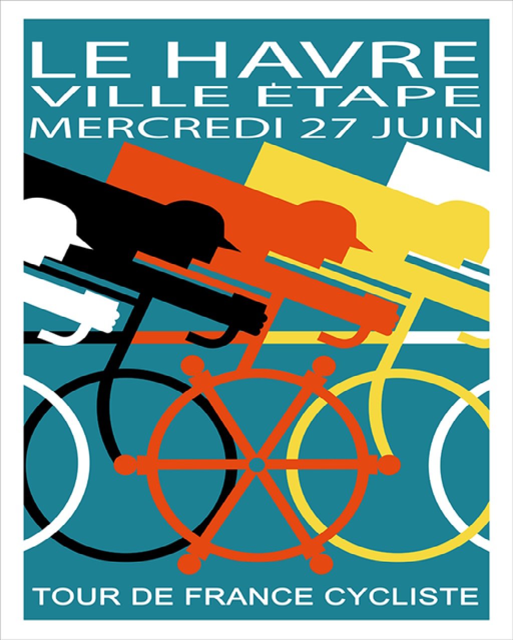 Le Havre Vintage Tour De France Cycling Poster Art