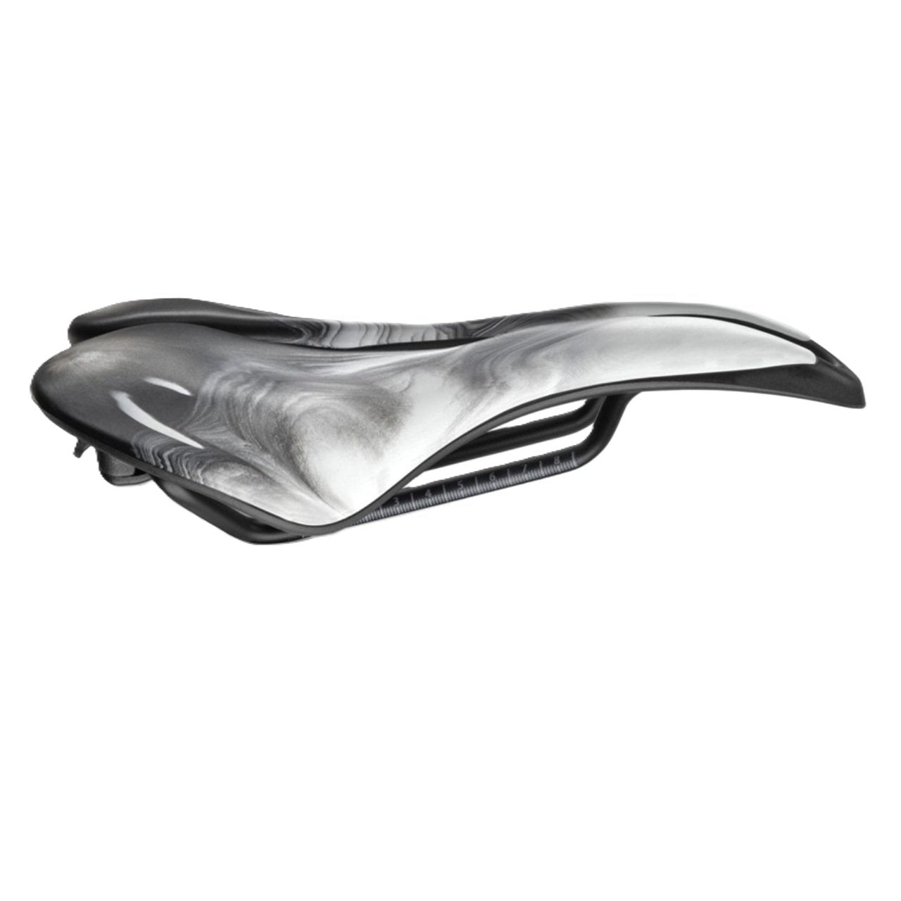 Selle SMP EVO 30C  Bike Saddle - Steel Rails, Liquid Stone White/Black