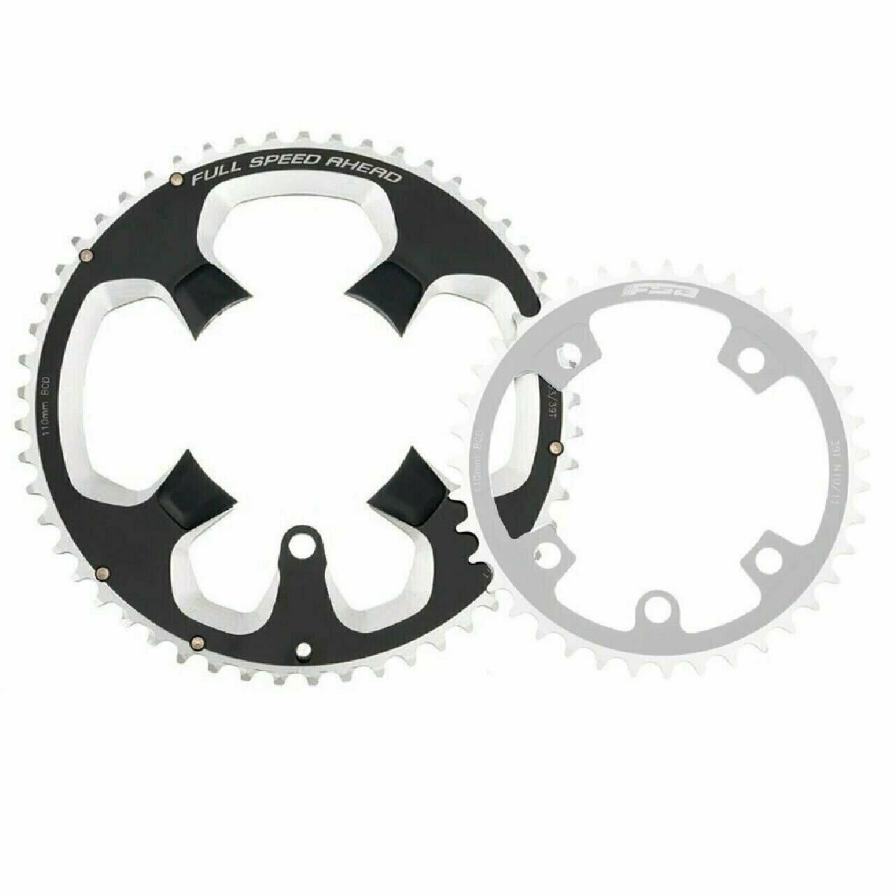 FSA Super Road Chainring ABS 110BCD x 52t Black {SL-K} (5H)  WA009 {N-10/11} w/N