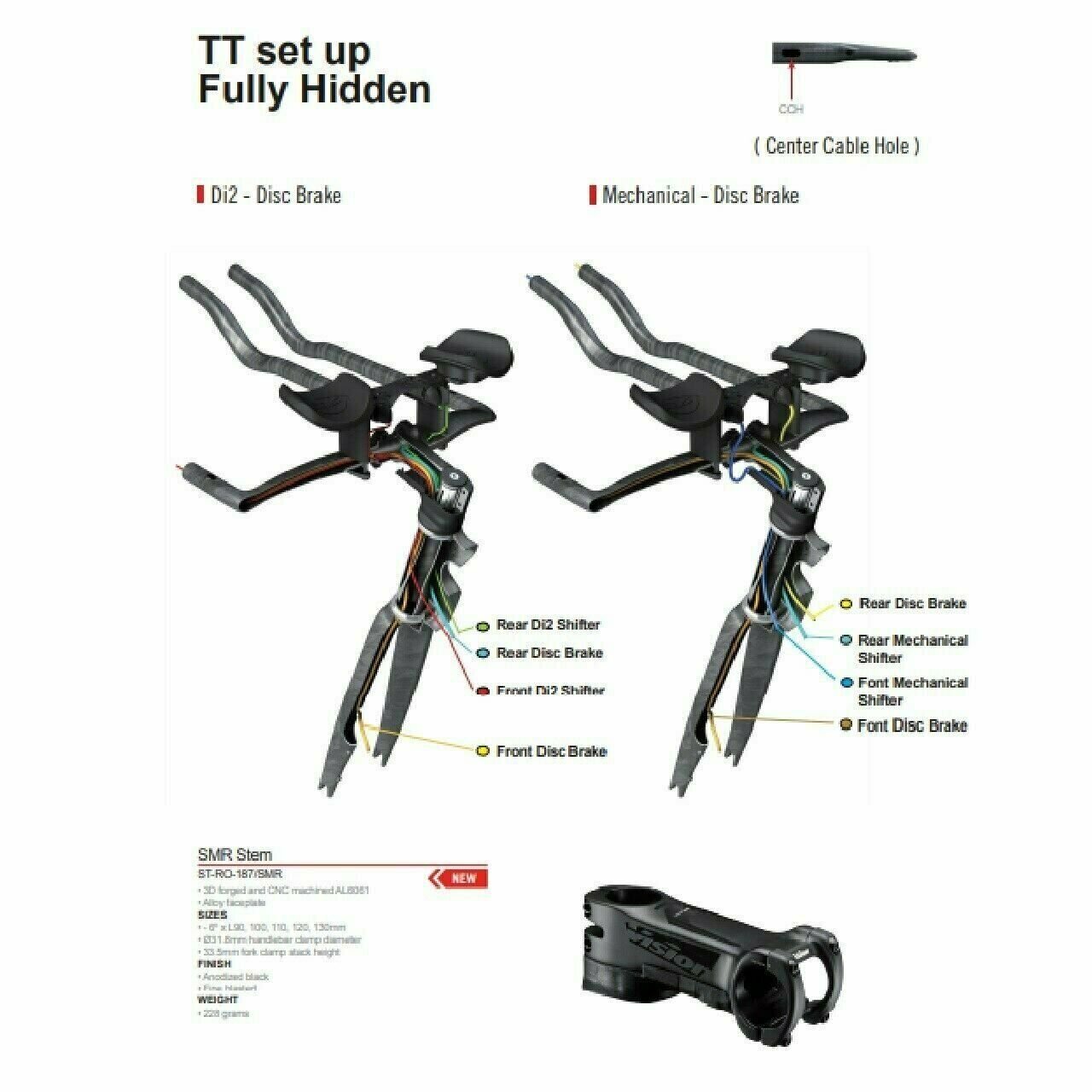 Vision Metron Carbon Road/Tri Bike Stem 31.8 x - 6 degree (138)