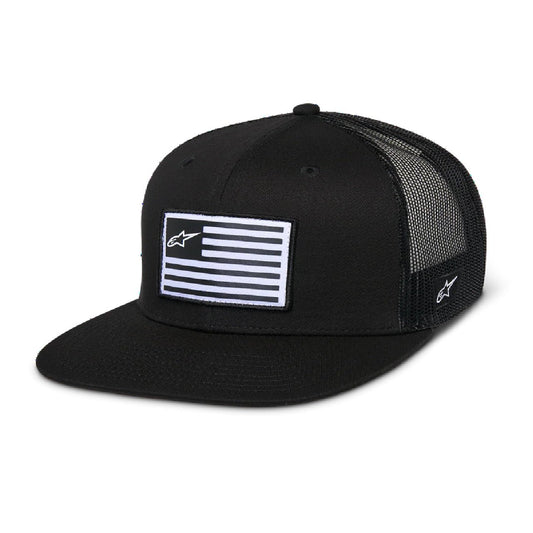 Alpinestars Flag Flat Trucker Hat Adjustable Black