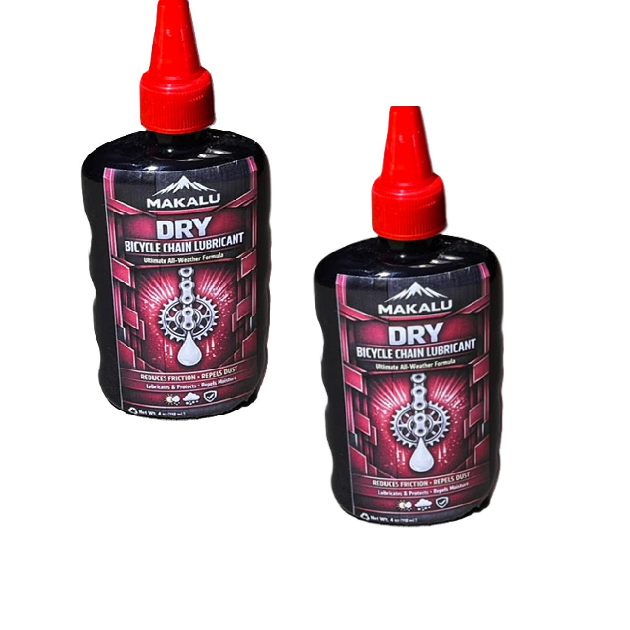 Makalu Dry Bicycle Chain Lubricant 4oz (2 Pack)