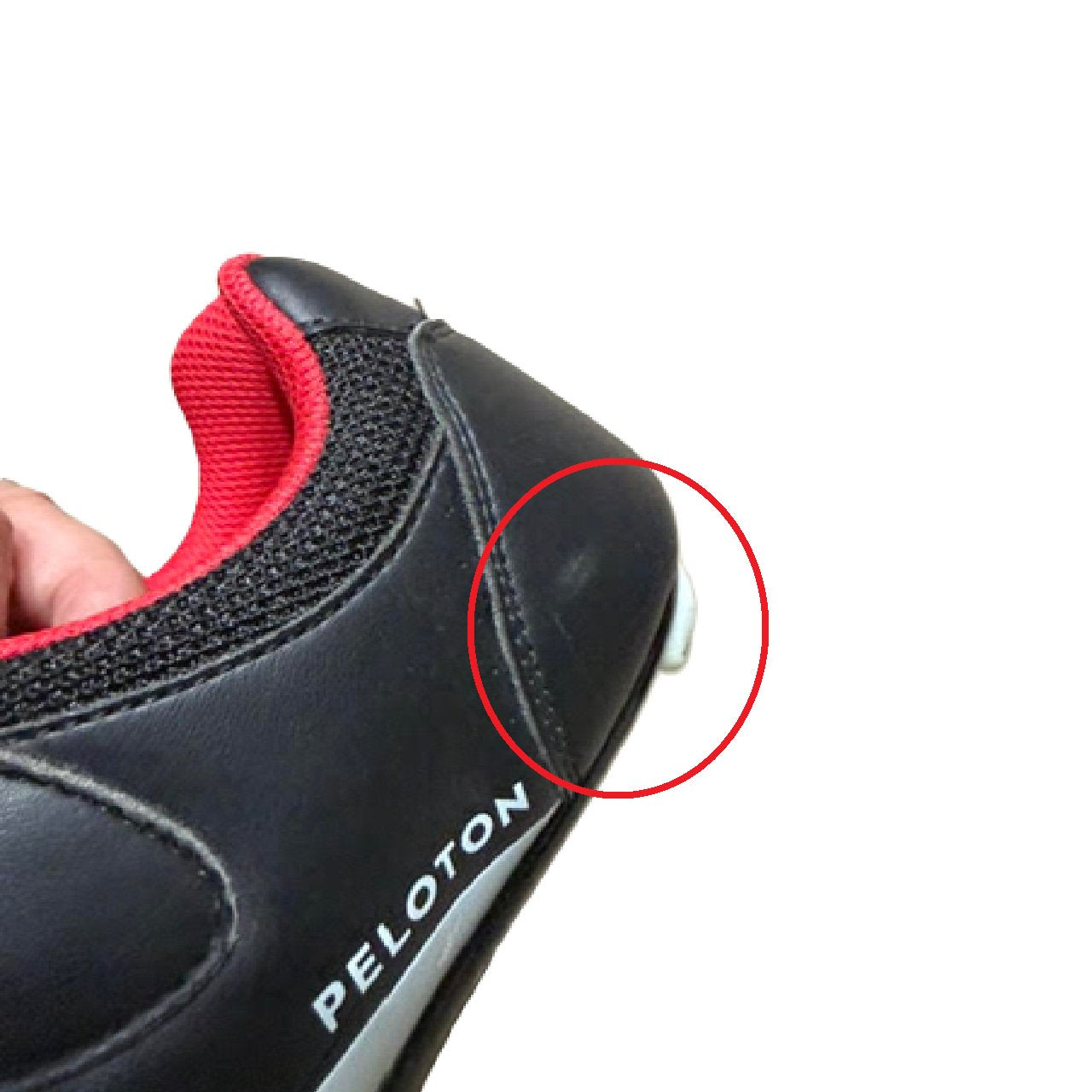 Peloton Indoor Cycling Shoes EU 41 (US 8M/10W) 3-Bolt Look Delta with Red Cleats - Black bm1