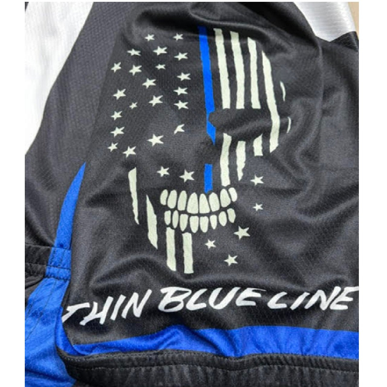 World Jersey Thin Blue Line American Flag Police Cycling Jersey XL-BM1