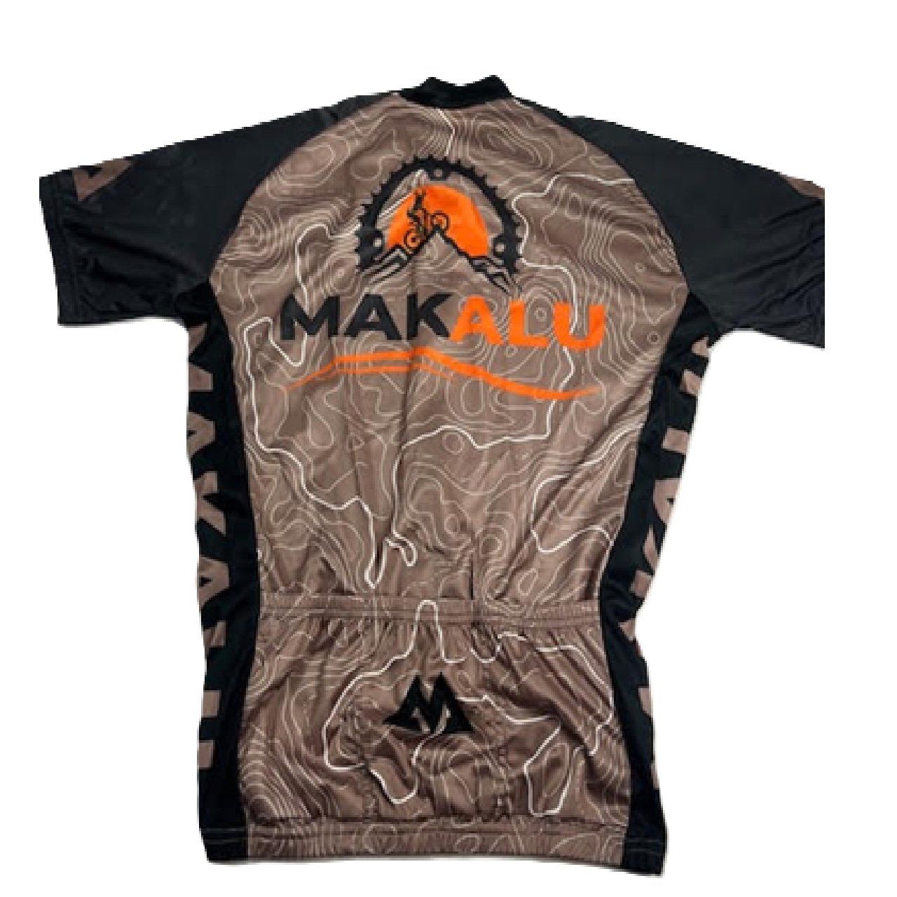 Makalu Topography full zip Cycling Jersey Large -Earth
