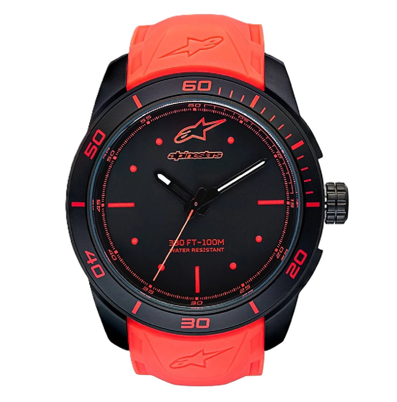 Alpinstars Tech Watch 3H 45mm Mototcross/MTB Sport Watch-Red
