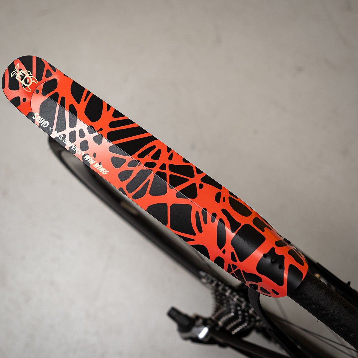Ass Savers Win Wing 2 Road Rear Mudguard w/ Black Wishbone Squid