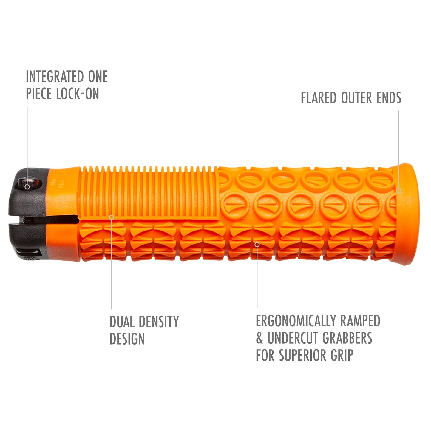 SDG Components, Thrice 31, Grips, 136mm, Orange, Pair