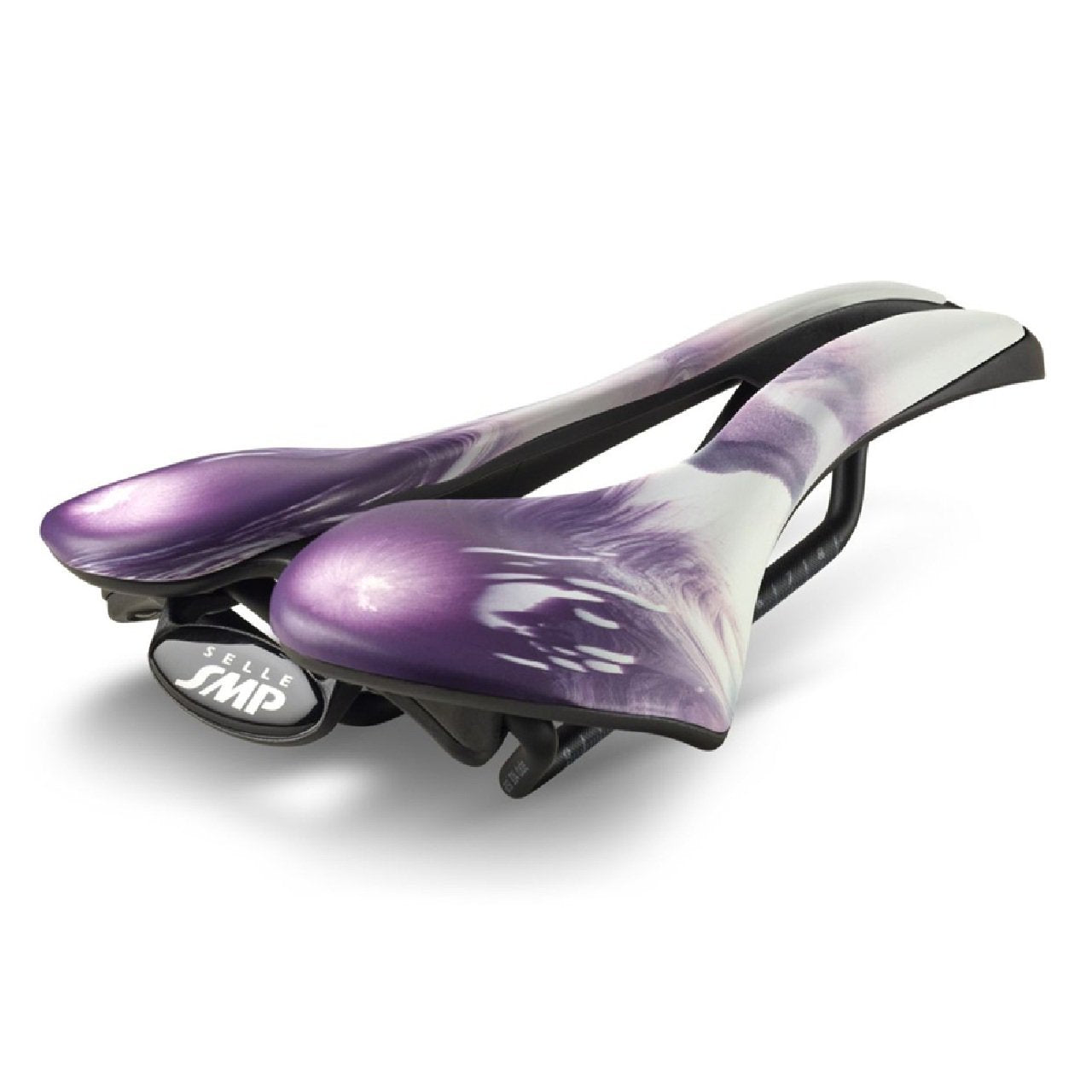 Selle SMP EVO 20C Bike Seat Liquid Stone White/Purple Saddle