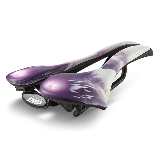 Selle SMP EVO 20C Bike Seat Liquid Stone White/Purple Saddle