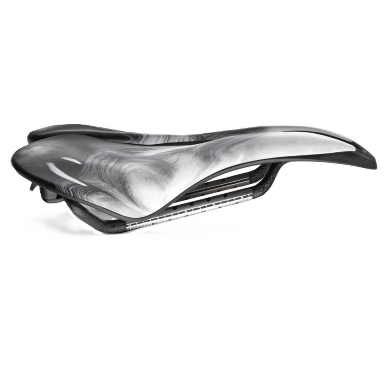 Selle SMP EVO 20C Carbon Rail Bike Saddle Lightweight Liquid Stone Black/White