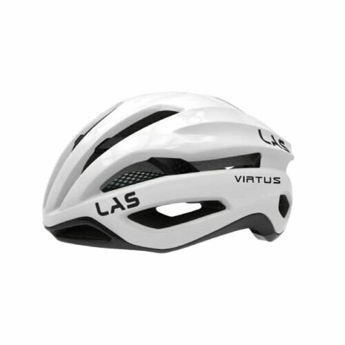 LAS Virtus Carbon Road Bike Cycling Helmet - White/Black Bike Helmet