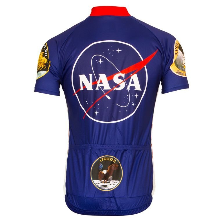 Retro NASA Logo Cycling JERSEY MEN'S Red/white/blue full zip Men's Small