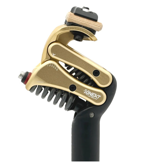 Kinekt XR Active Suspension Seatpost – Gold Smooth Ride Upgrade for Road, Gravel & E-Bikes