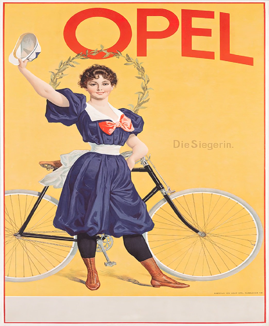 Opal Vintage Bicycle Potter Cycling Art Opel