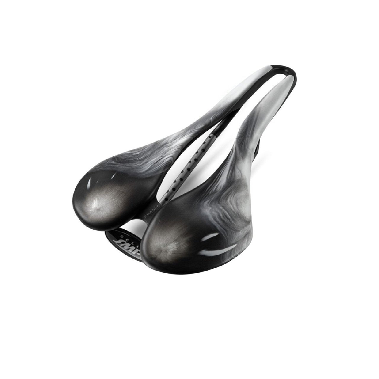 Selle SMP EVO 30C Carbon Rail Bike Saddle Lightweight Liquid Stone Black/White