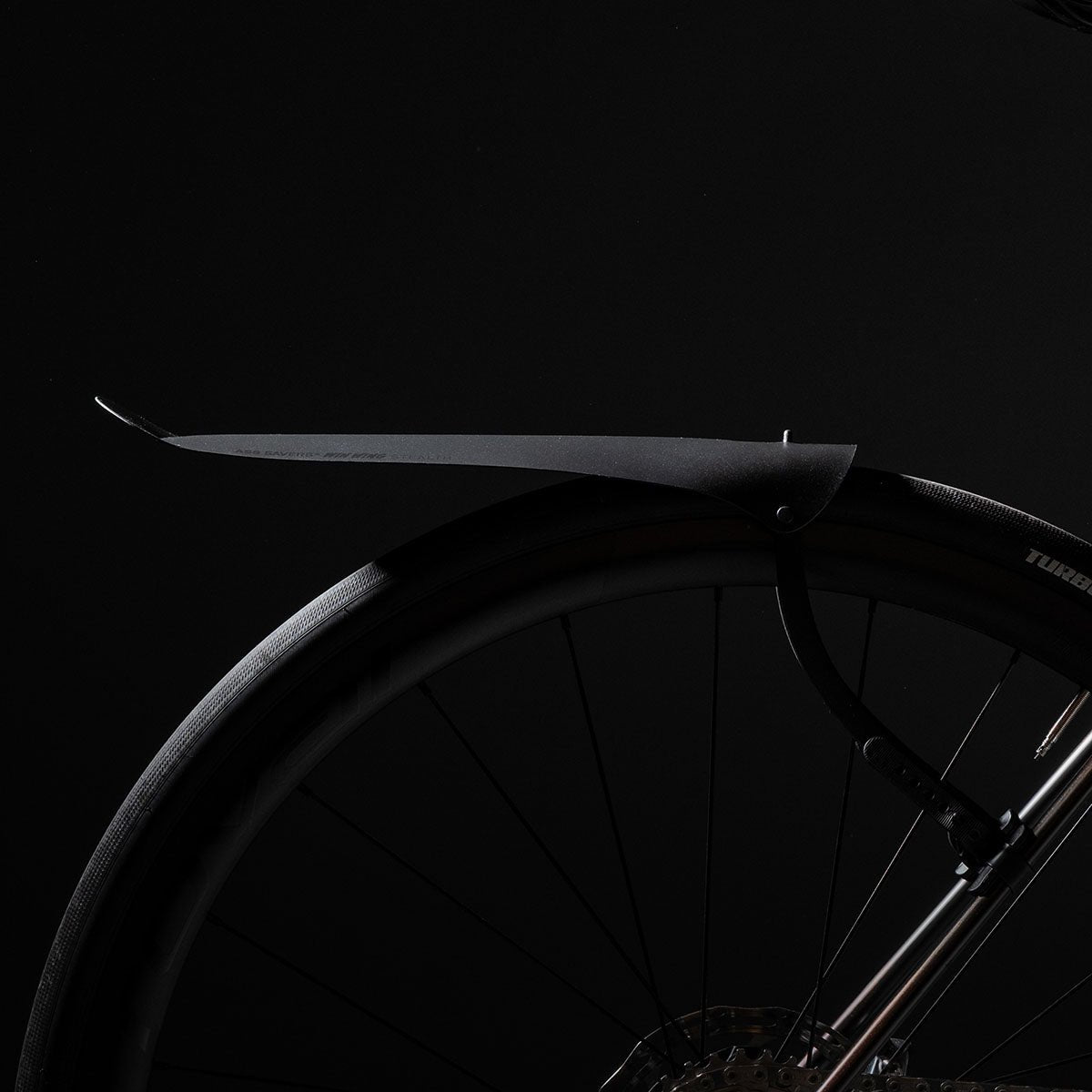 Ass Savers Win Wing 2 Road Rear Mudguard w/ Black Wishbone-Blue Dots