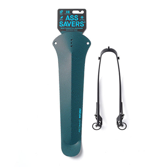 Ass Savers Win Wing 2 Road Rear Mudguard w/ Black Wishbone-Blue Dots