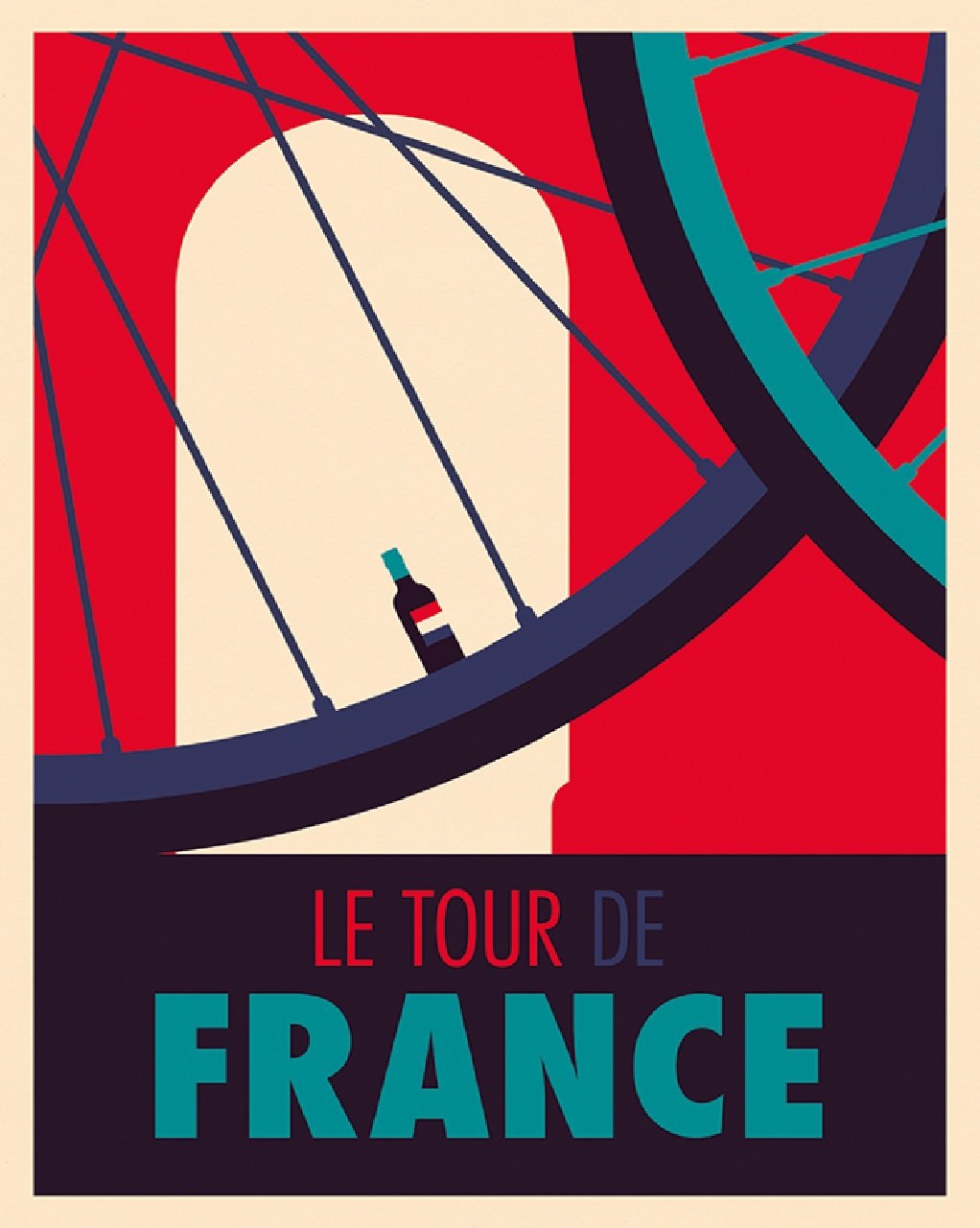 Le Tour De France Vintage Cycling Poster Bicycling Art