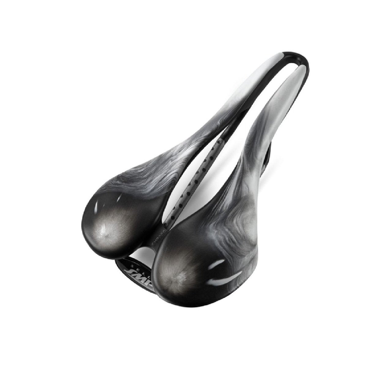 Selle SMP EVO 20C Carbon Rail Bike Saddle Lightweight Liquid Stone Black/White