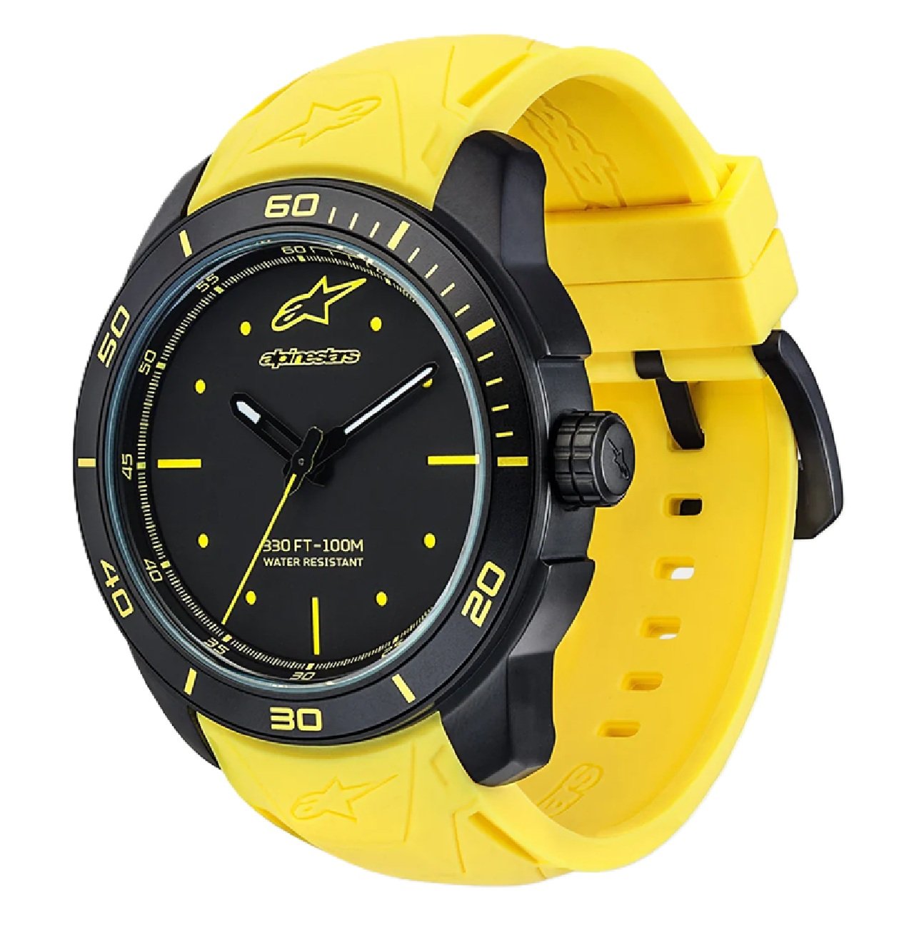 Alpinestars Tech Watch 3H 45mm Mototcross/MTB Sport Watch-Yellow