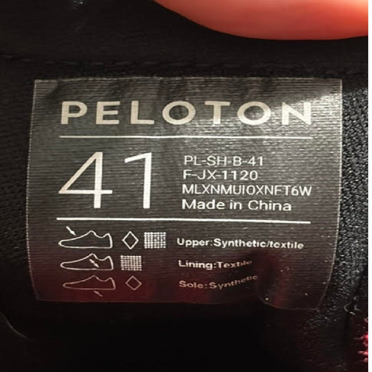 Peloton Indoor Cycling Shoes EU 41 (US 8M/10W) 3-Bolt Look Delta with Red Cleats - Black bm1