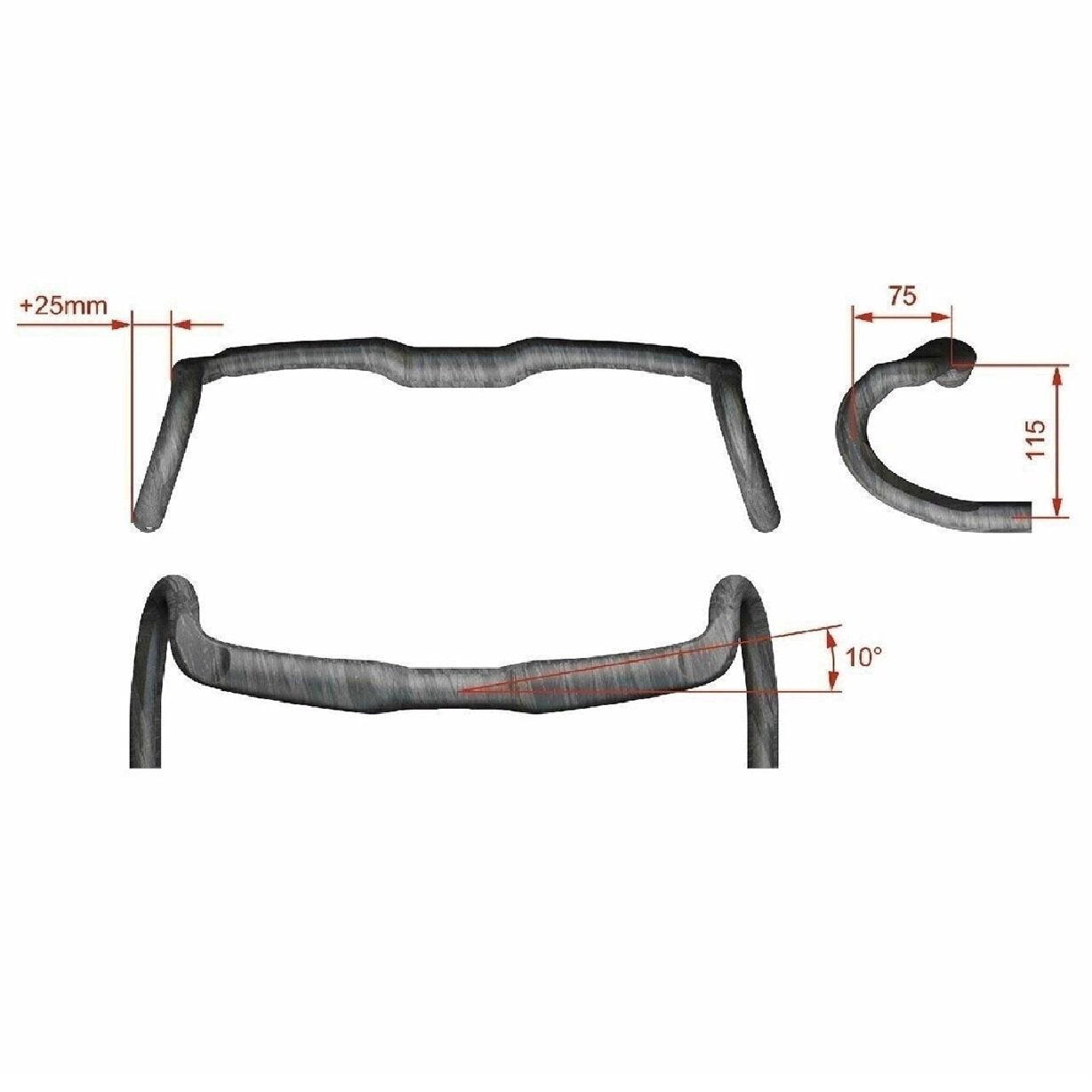 FSA K-Wing AGX carbon Gravel/Cross Handlebar