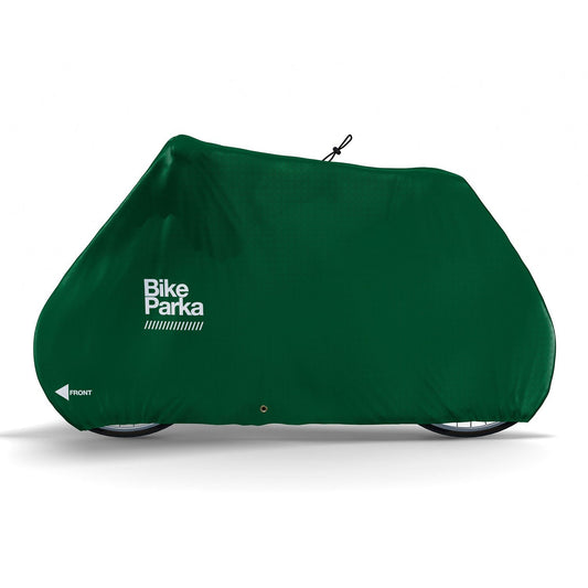 BikeParka Stash Bike Cover - Waterproof RipStop All Weather Bike Protection-Green
