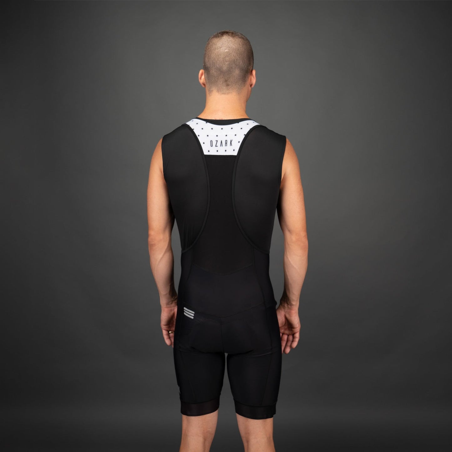 Ozark Cycling Men’s White Polka Dot Bib Shorts – Performance Fit, Comfort, and All-Day Support