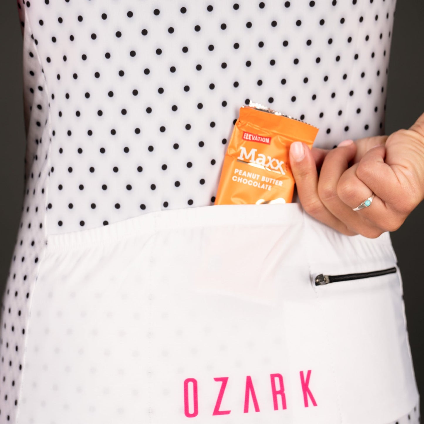 Women's Short Sleeve Jersey | White Polka Dot