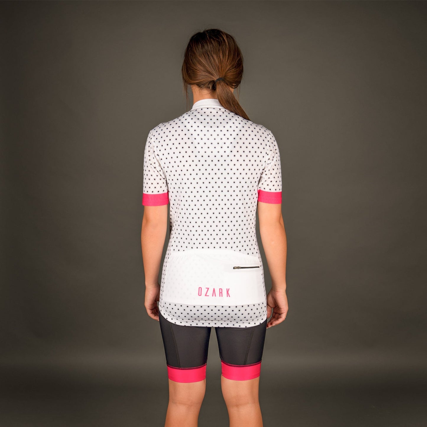 Women's Short Sleeve Jersey | White Polka Dot