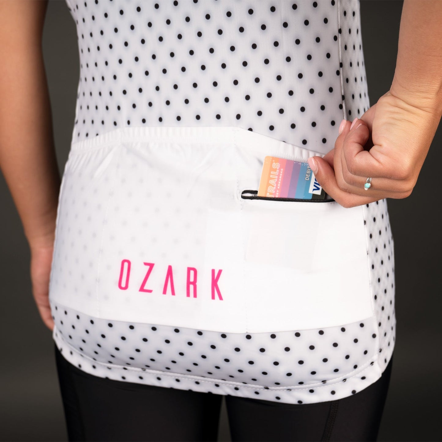 Women's Short Sleeve Jersey | White Polka Dot