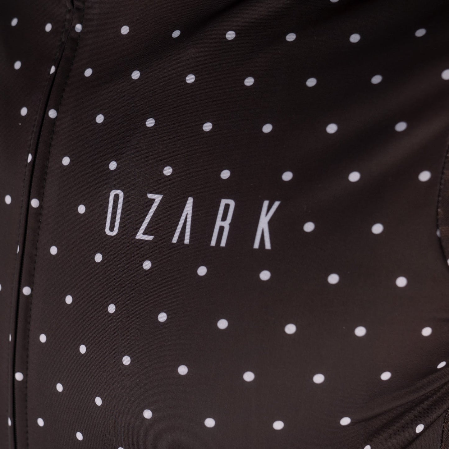 Ozark Cycling Men’s Jersey – Black Polka Dot Performance Fit with Full-Length Ventilation and Ample Storage