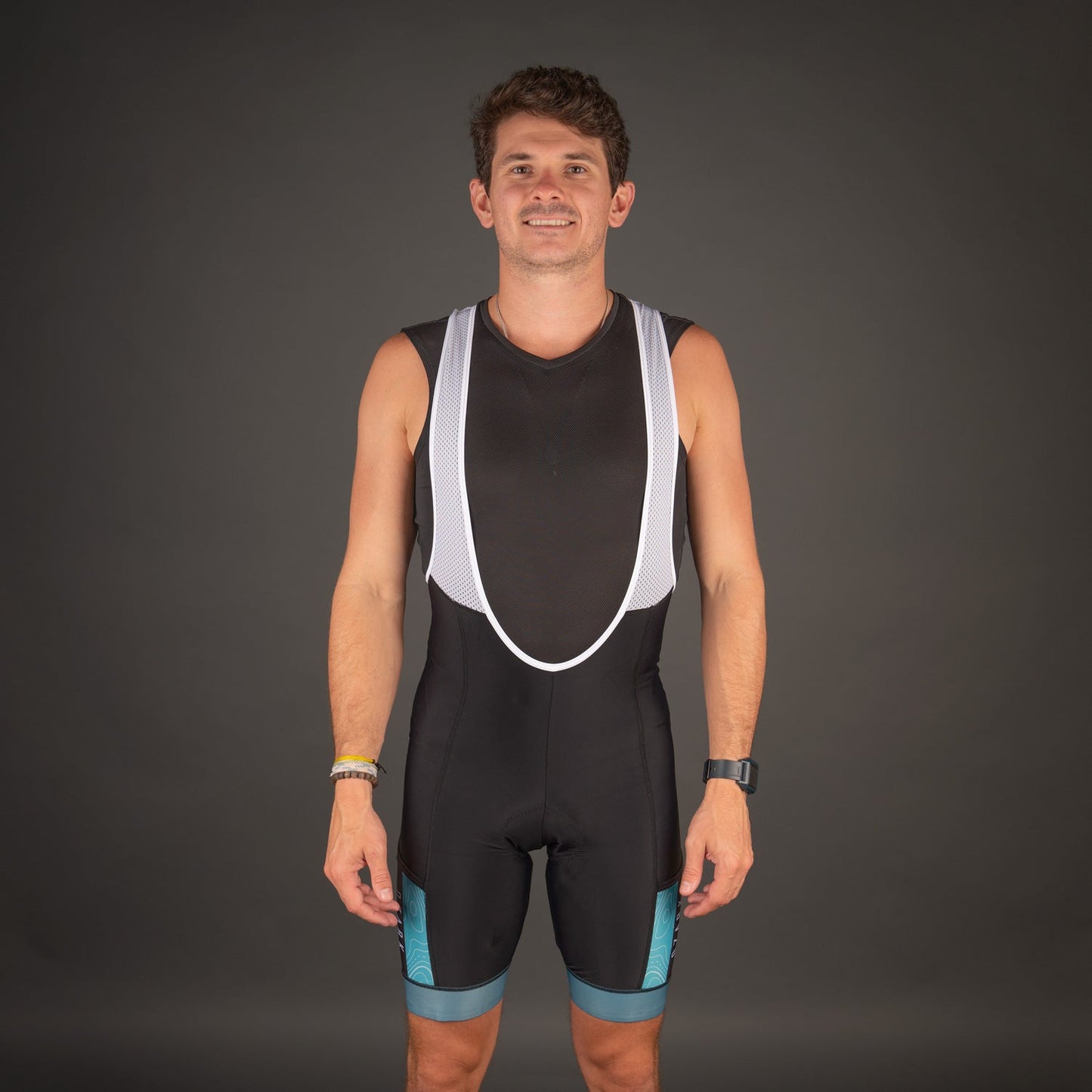 Ozark Cycling Men’s Teal Core Bib Shorts – Performance Fit, Comfort, and All-Day Support