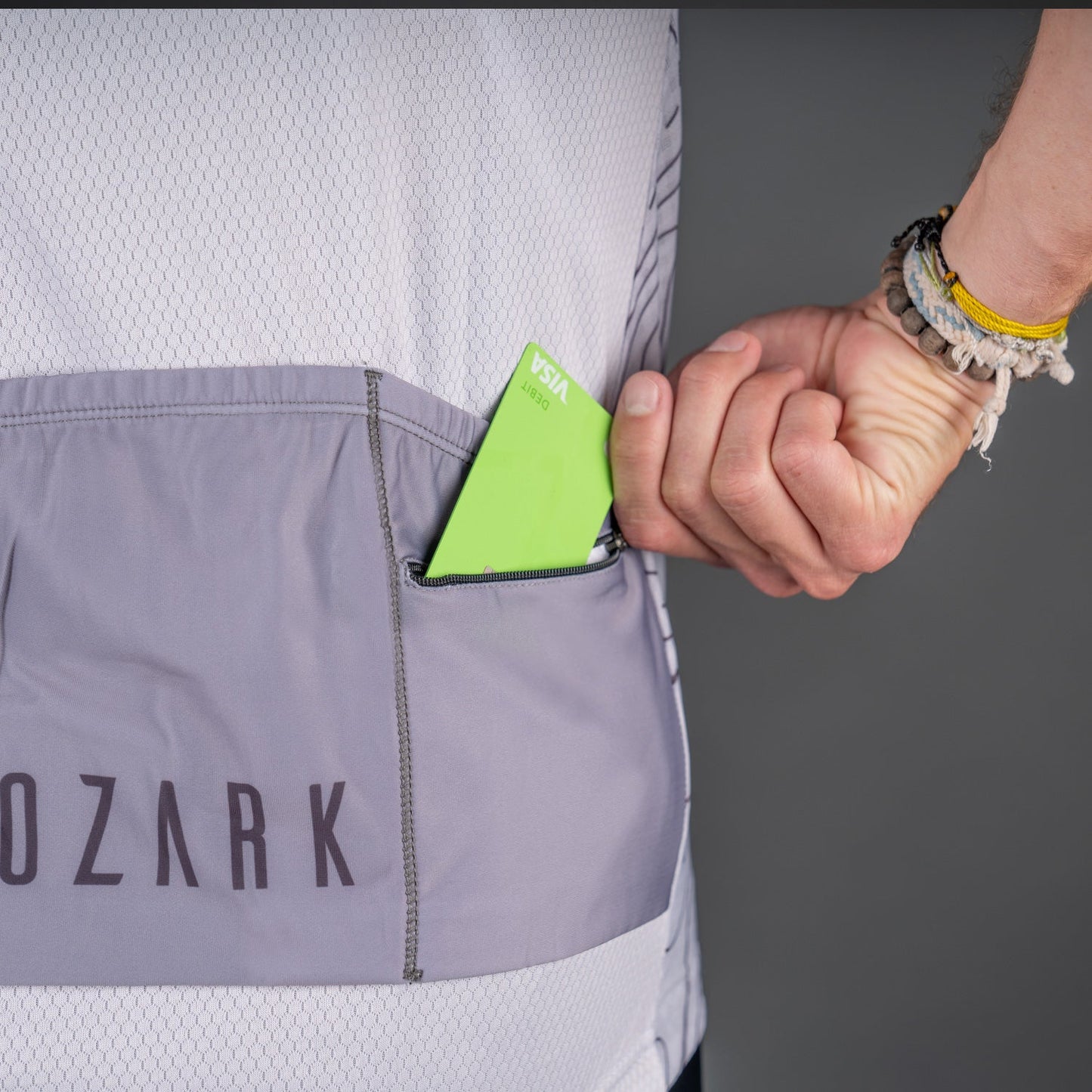 Men’s Core Grey Jersey – Breathable, Performance Fit with Four-Pocket Storage