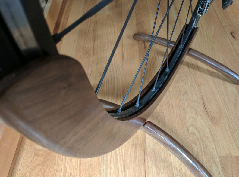 American walnut rear wheel plug-in storage frame