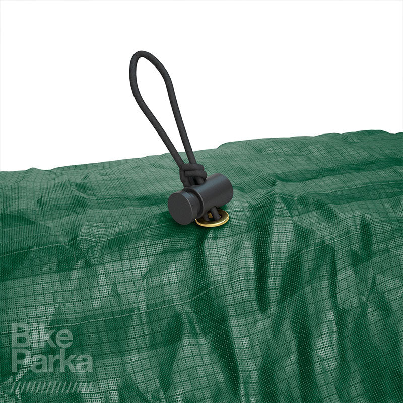 BikeParka Cargo Bike Cover - Waterproof Ripstop w/Lock Slots & Stuff Sac-Black
