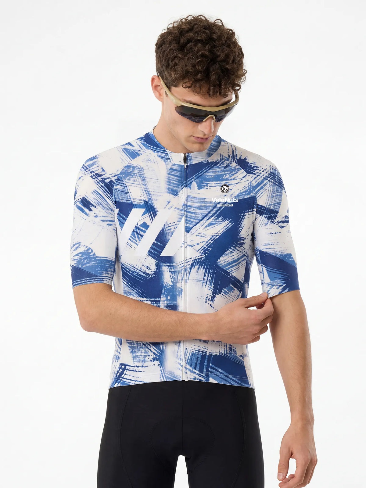 Men's Cycling Jersey-Cobalt Strokes
