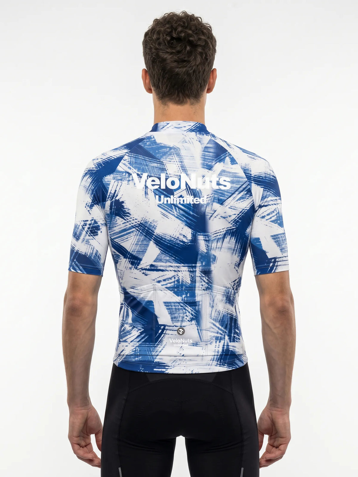 Men's Cycling Jersey-Cobalt Strokes