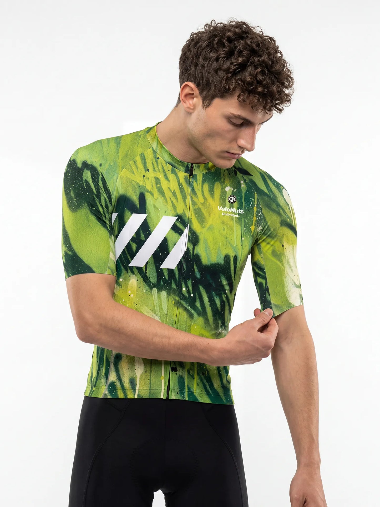 Men's Cycling Jersey-Lime Tag